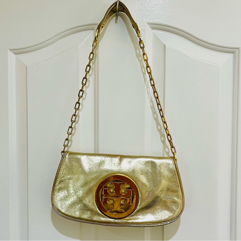 Tory Burch Reva Gold Chain Shoulder Bag - Picture 10 of 16